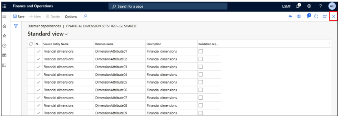 Screenshot of 020 - GL Shared entities view being closed