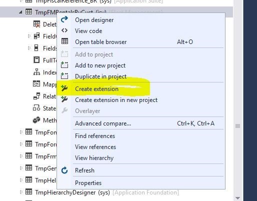 Table Extensions in D365 F&O