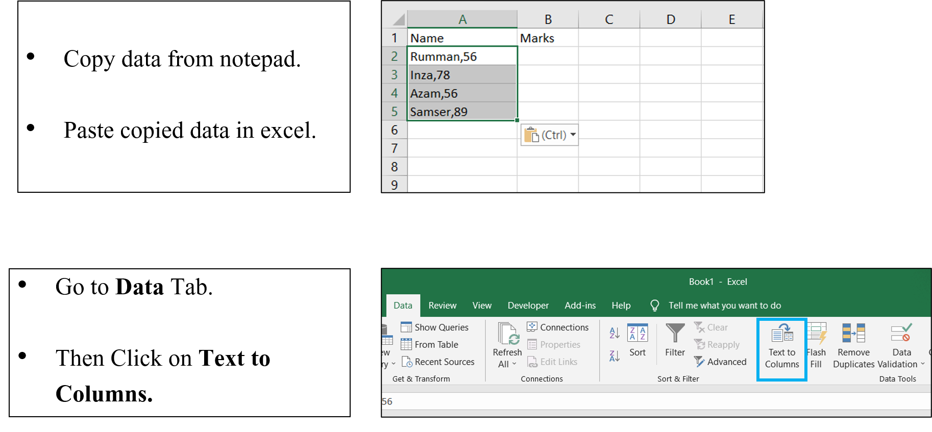 Text To Columns In Excel Atnyla 9529