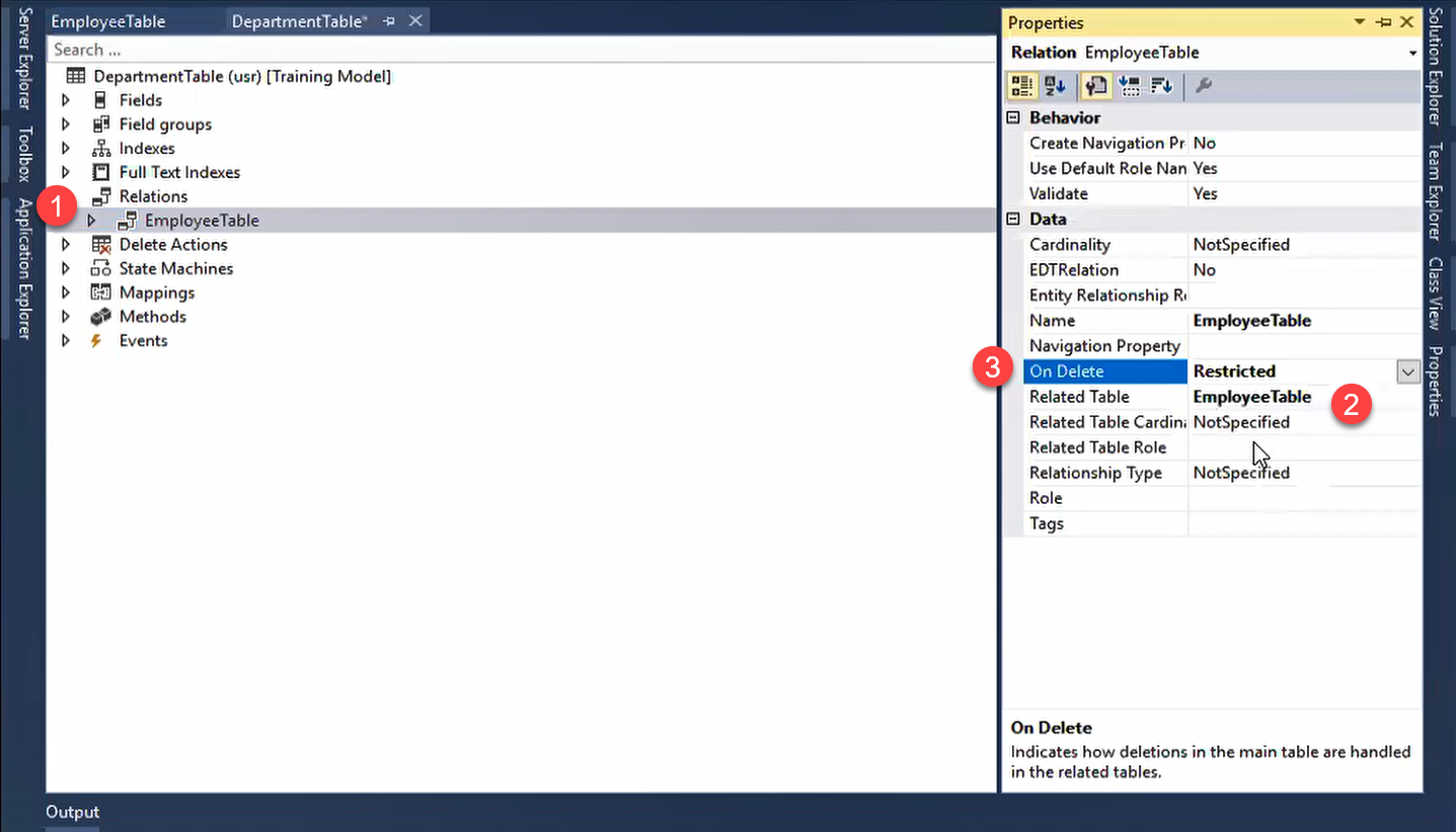 Restricted Delete Action in Table D365 F and O